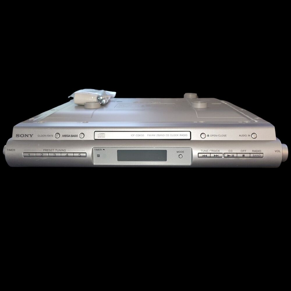 Sony ICF-CDK50 Under Cabinet AM/FM Radio CD Player No Remote Working & Hardware